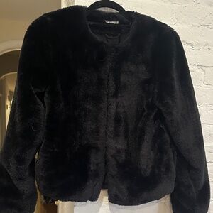 Black Faux Fur Jacket